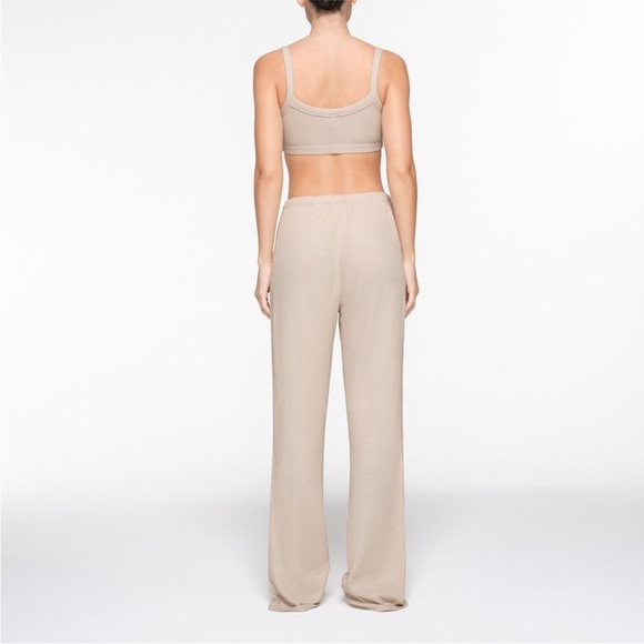 Skims Waffle Knit Wide Leg Lounge Pants size Medium - Picture 3 of 6